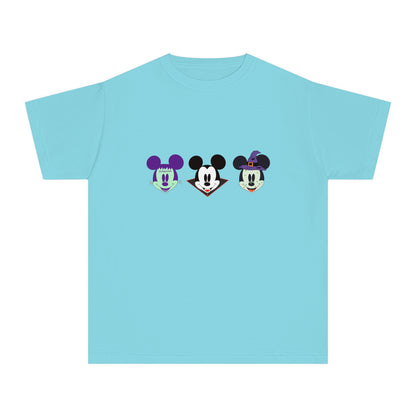 Disney Halloween Tee with Triple the Mickey Mouse Characters- Frankenstein Dracula and Witch