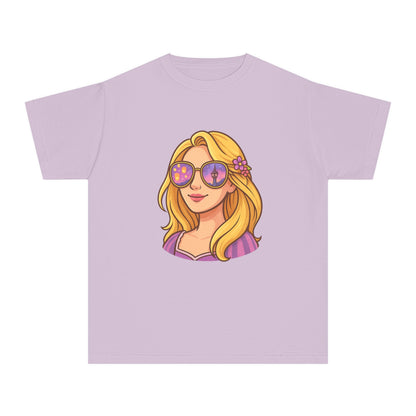 Youth Midweight Tee with Cute Sunglasses Design - Disney Inspired