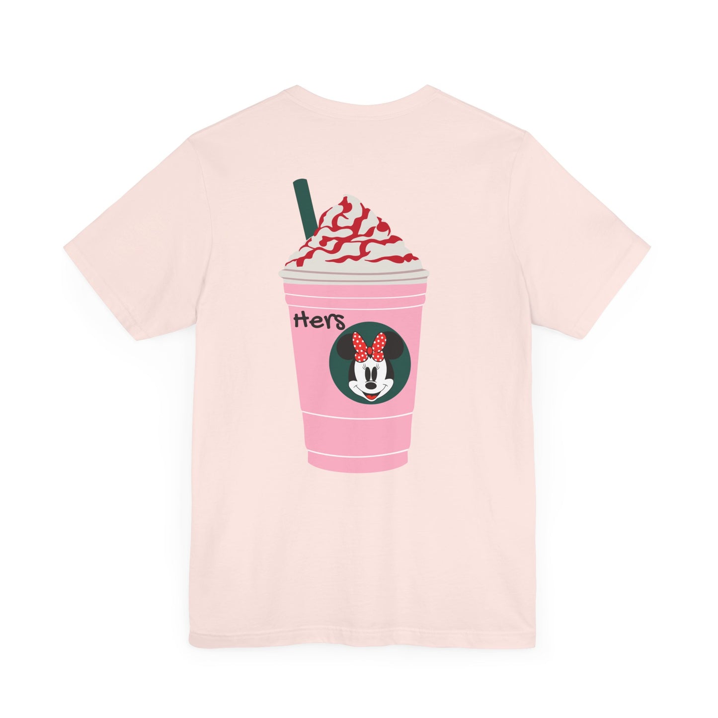 Couples Matching Tee: Hers Pink Starbucks Minnie Mouse Edition