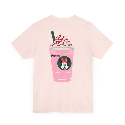 Couples Matching Tee: Hers Pink Starbucks Minnie Mouse Edition