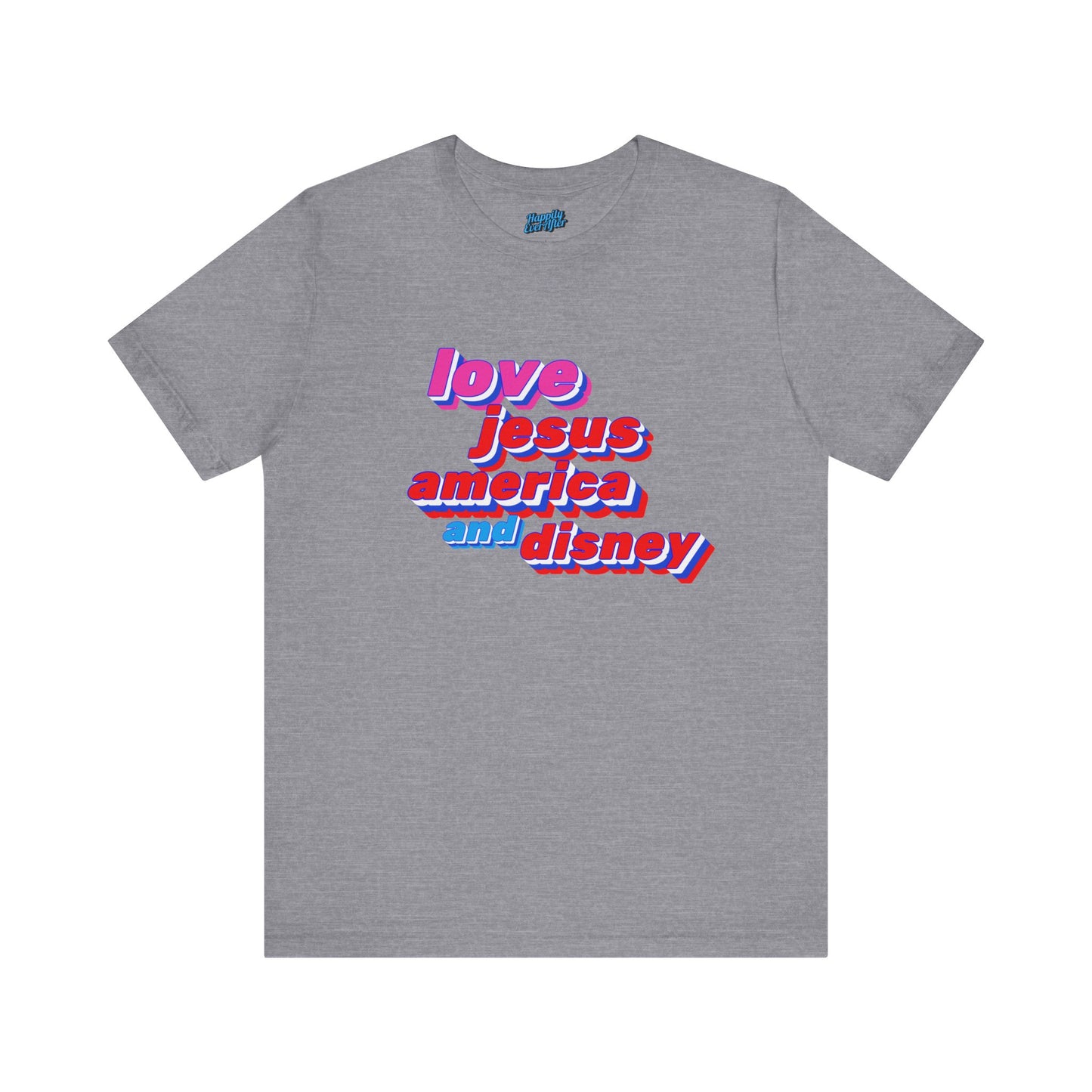 love Jesus America Disney Tee