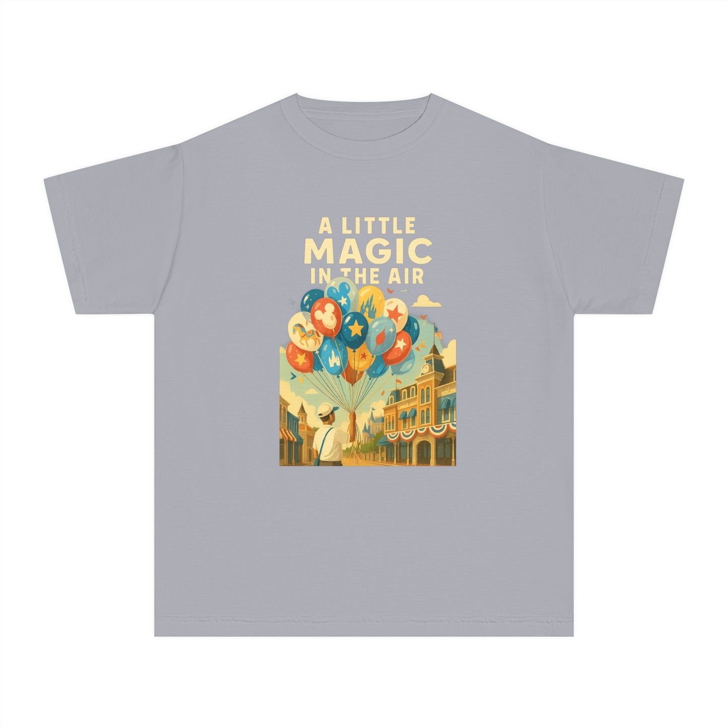 Youth Midweight Tee with Magical Balloon Design - Disney Inspired