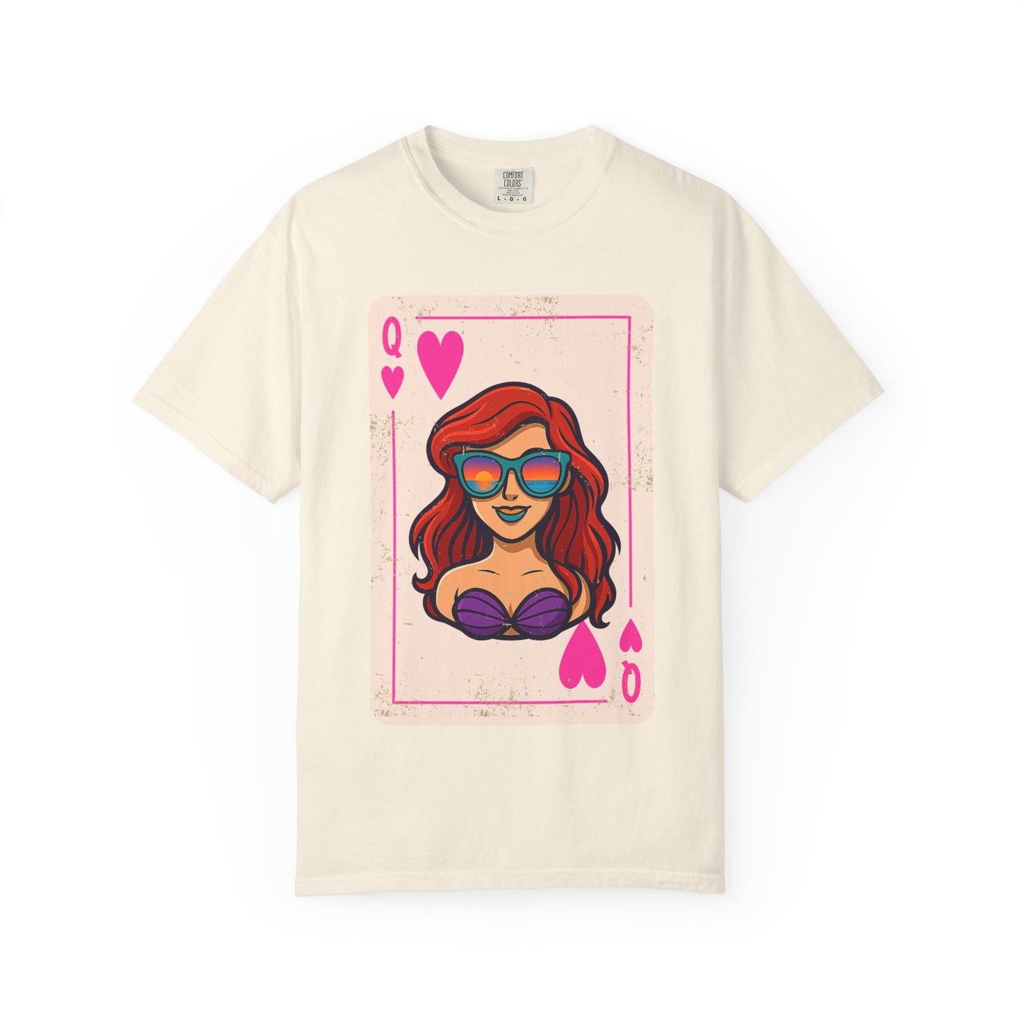 Ariel Queen of Hearts Vintage Playing Card Disney Tee